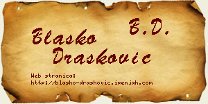 Blaško Drašković vizit kartica